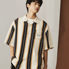 2024 New Fashion Casual Hawaiian Striped Shirt