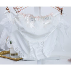Japanese New Versatile Lace Breathable Embroidered Strappy Cute Briefs