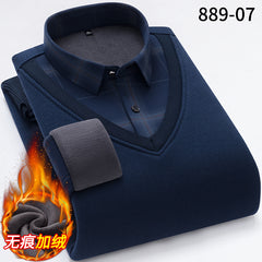 Men's Thermal Fake Two Piece Shirt