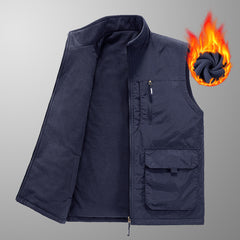 Men's High-end Double-sided Polar Fleece Waterproof Warm Vest
