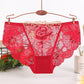 Sexy Lace Mesh Rose Embroidery Breathable Briefs