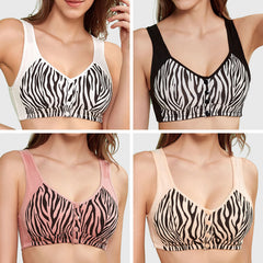 New Plus Size Ladies Printed Steel Rim Bra