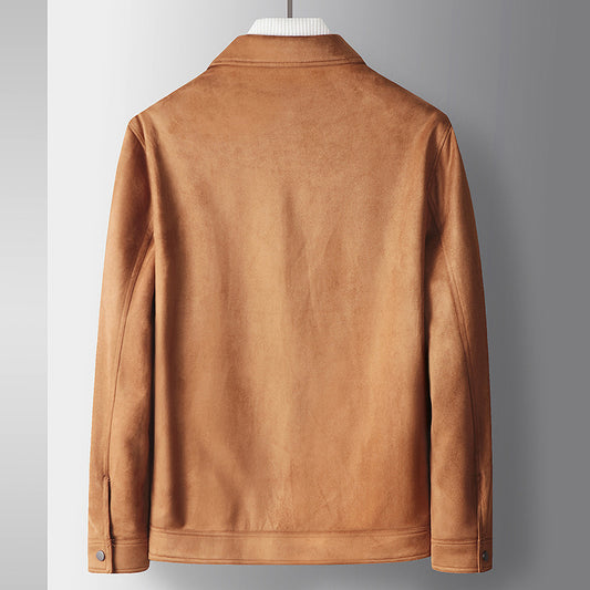 Men's New Suede Casual Leather Jacket