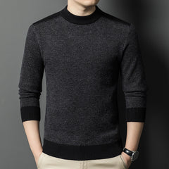 Thickened warm half turtleneck men's casual sweater