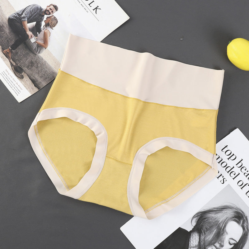 Women's High Waist Tummy Control Plus Size Antibacterial Pure Cotton Crotch Briefs