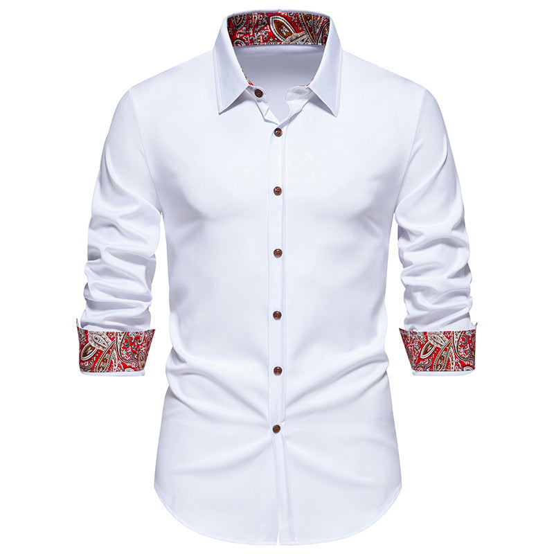 Men's Colorblock Long Sleeve Shirt