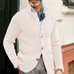 Fashionable casual long-sleeved solid color knitted sweater