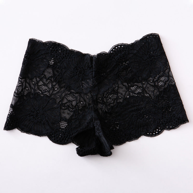 Low-waist Lace Sexy Seamless Breathable Hollow Boxer Briefs