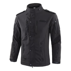 Multi-pocket Fleece Hooded Jacket