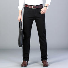New Men's Slim Fit Black Trendy All-match Casual Jeans