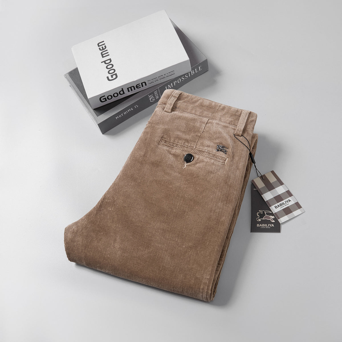 Men's New High-end Business Casual Stretch Winter Corduroy Casual Pants