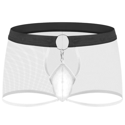 Men's New Sexy Mesh Transparent Boxer Briefs