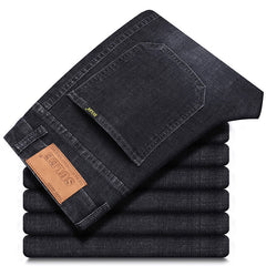 2024 New High-end Straight Loose Elastic Business Casual Jeans