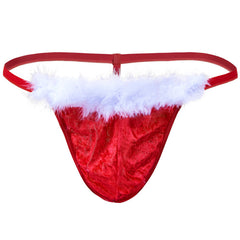 Men's Christmas Sexy Plush Thong