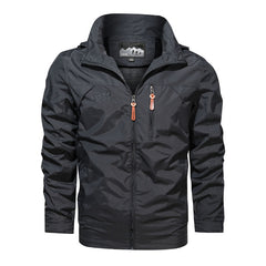 Men's New Solid Color Casual Windproof and Waterproof Jacket