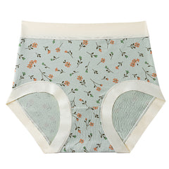 [ 5PCS ] Cotton high waist breathable high elastic printed panties