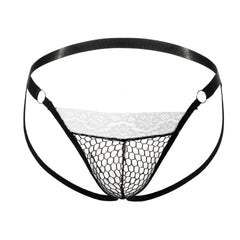 Men's Sexy Mesh Hollow Lace Thong