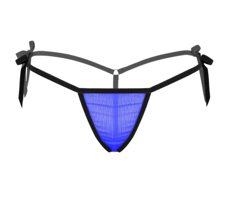 Men's Sexy Low Waist Mesh Transparent Thong