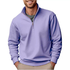 Men's Casual Stand Collar Zipper Sports Sweatshirt