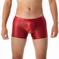 Men's Sexy Shiny Silky Transparent Boxer Briefs