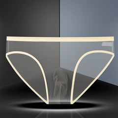 Men's Transparent Ice Silk Sexy Seamless Breathable Mesh Briefs