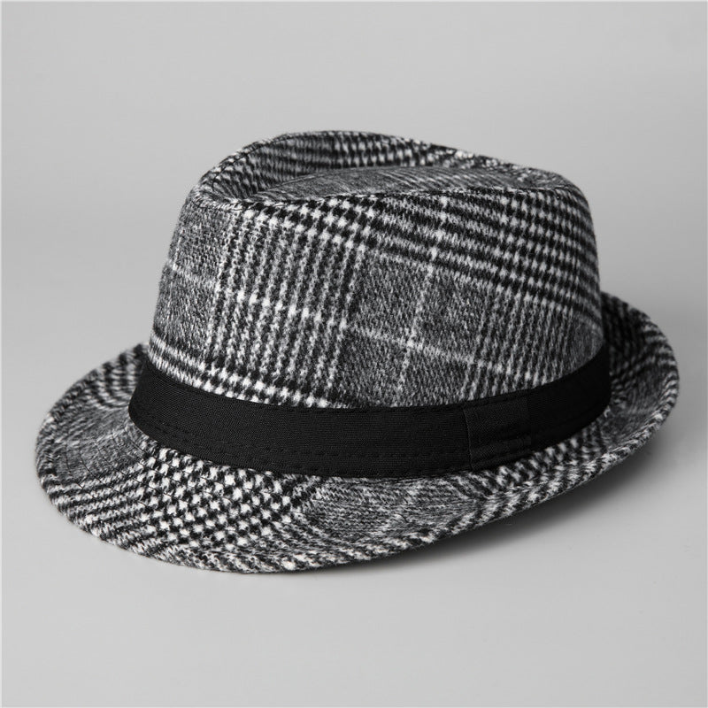Men's Autumn and Winter Woolen Jazz Hat Gentleman Hat