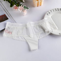 Fashionable and Sexy Lace Breathable Mesh Briefs