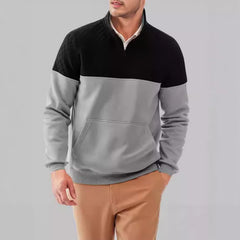 Colorblock Half Zip Pullover Outdoor Fashion Casual Sweatshirt