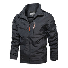 Men's New Solid Color Casual Windproof and Waterproof Jacket