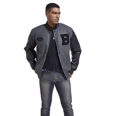 Men's Casual Embroidered Patchwork Jacket