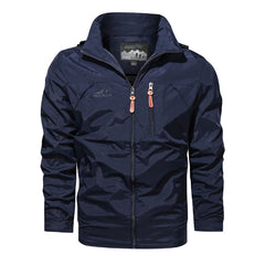 Men's New Solid Color Casual Windproof and Waterproof Jacket