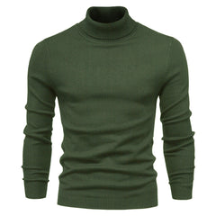 Men's Turtleneck Casual Solid Color Pullover Sweater