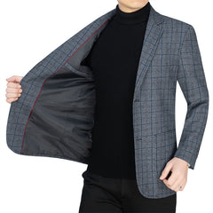 Fashion casual business plaid suit jacket