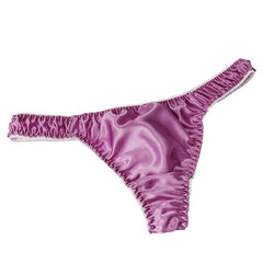 100% Mulberry Silk Low Waist Sexy Breathable Thong