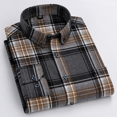 Pure cotton long-sleeved business casual shirt