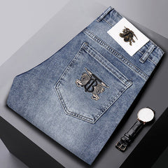 New high-end embroidered casual jeans