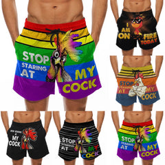 Men's Beach Shorts Fun 3D Printed Swim Trunks