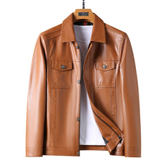 Men's New Business Casual Leather Jacket
