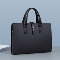 Men's business large capacity genuine leather bag