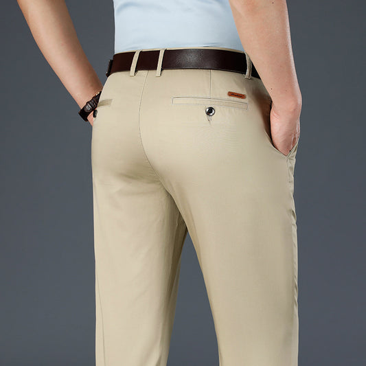 Men's Straight Loose Elastic Business Casual Pants