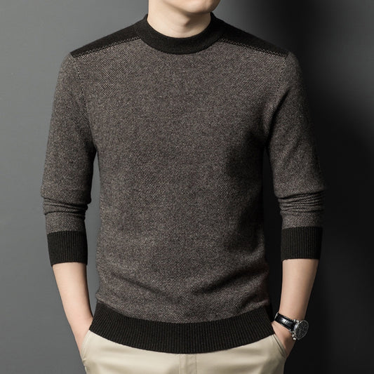 Thickened warm half turtleneck men's casual sweater