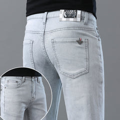 Men's Slim Breathable Ice Silk Jeans