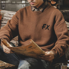 Retro fashion brand loose large size sweater