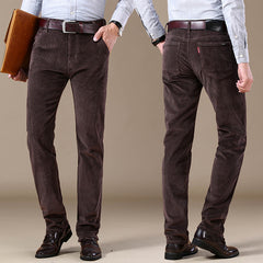 Men's Corduroy Long Straight Casual Pants