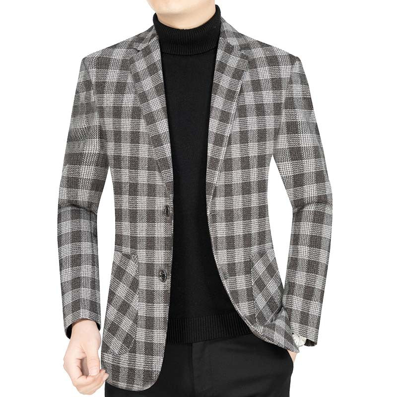 Men's New Fashion Plaid Blazer