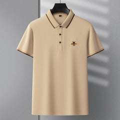 Thin ice silk embroidered polos