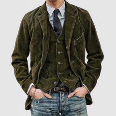 Trade corduroy single-breasted casual suit jacket