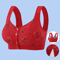 Large Size Cotton Printed Wirefree Push-up Bra