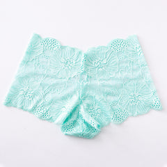 Low-waist Lace Sexy Seamless Breathable Hollow Boxer Briefs