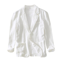 Business Casual Cotton Linen Suit Jacket